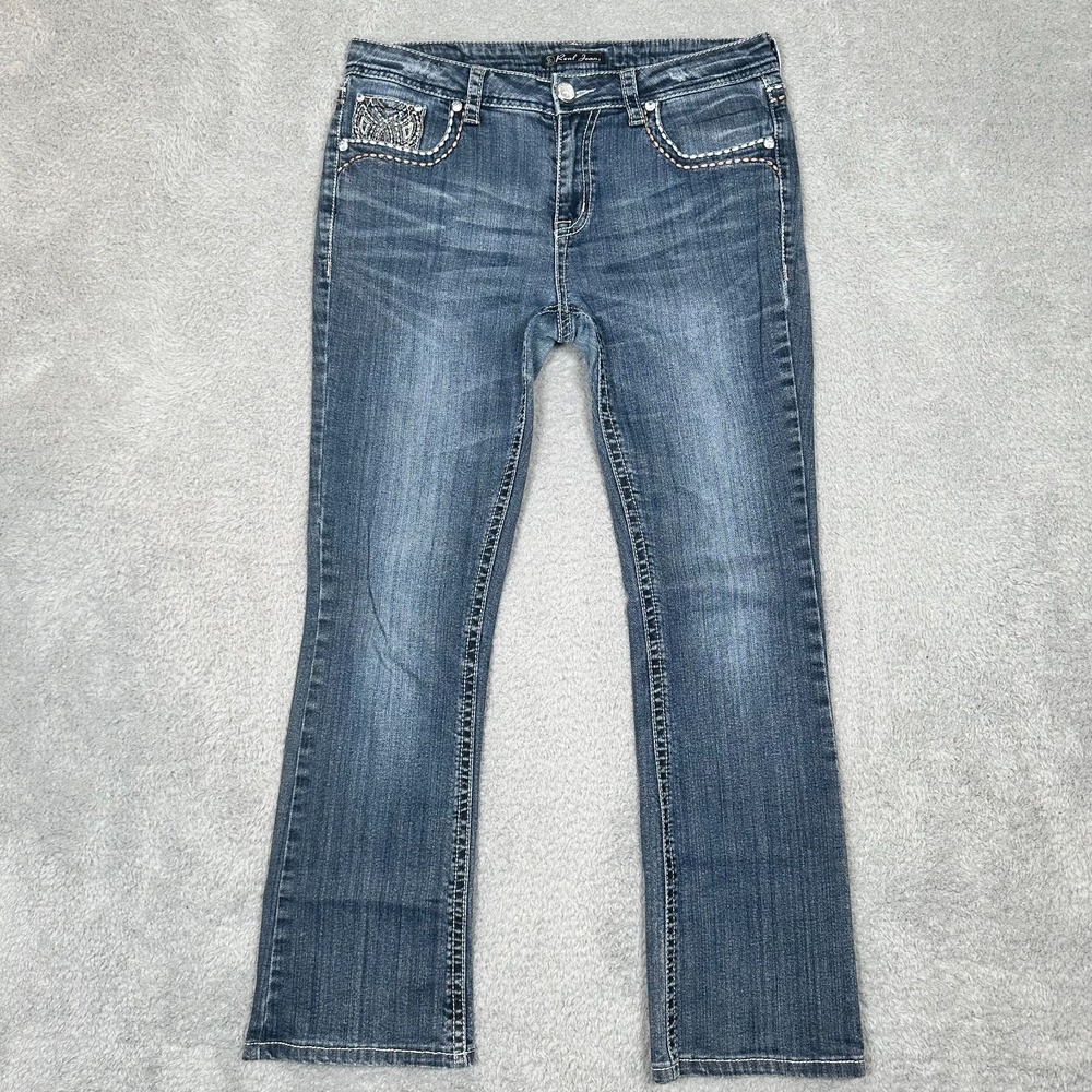 Real Jeans Womens Size 30x29 Cowgirl‎ Embroidered Embellished